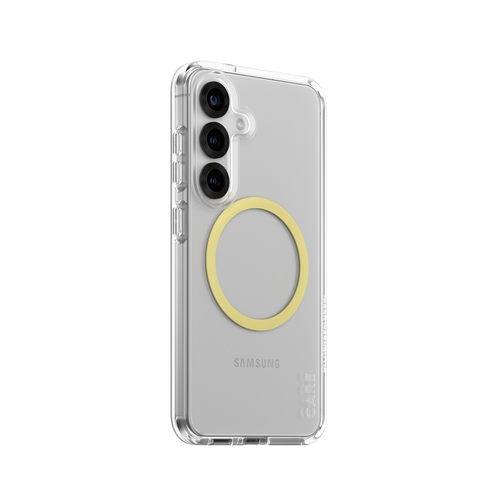 PanzerGlass CARE™ by ® Urban Combat Case Transparent w. Chardonnay Qi Compatible Samsung Galaxy S25 mobiele telefoon behuizingen Hoes Transparant