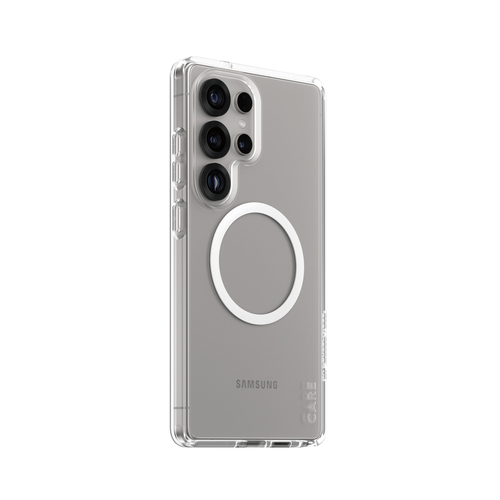 PanzerGlass CARE by ® Flagship Case Transparent Urban Combat w. White Qi Compatible Samsung Galaxy S25 Ultra mobiele telefoon behuizingen Hoes Transparant