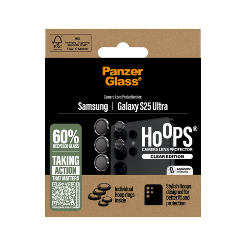 PanzerGlass ® Hoops® Camera Lens Protector Transparent Samsung Galaxy S25 Ultra Doorzichtige schermbeschermer 1 stuk(s)
