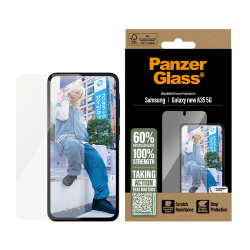 PanzerGlass PGRNUWFG38083 scherm- & rugbeschermer voor mobiele telefoons Doorzichtige schermbeschermer Samsung 1 stuk(s)