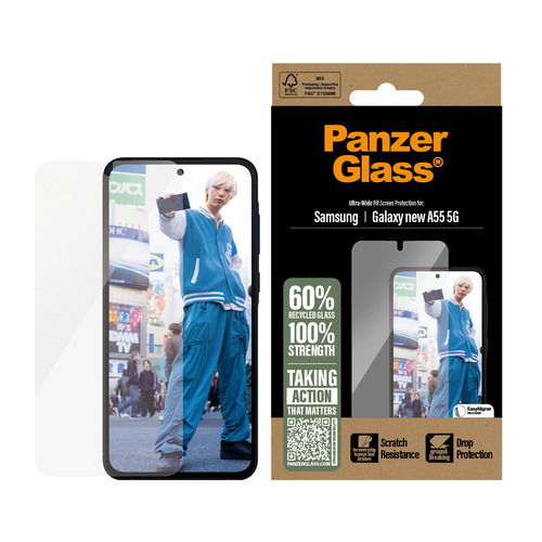 PanzerGlass PGRNUWFG38380 scherm- & rugbeschermer voor mobiele telefoons Doorzichtige schermbeschermer Samsung 1 stuk(s)
