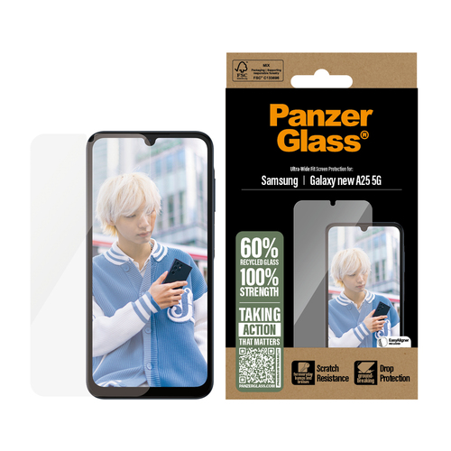 PanzerGlass PGRNUWFG38541 scherm- & rugbeschermer voor mobiele telefoons Doorzichtige schermbeschermer Samsung 1 stuk(s)