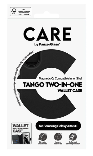 PanzerGlass Tango Two-in-One mobiele telefoon behuizingen 17 cm (6.7") Portemonneehouder Zwart