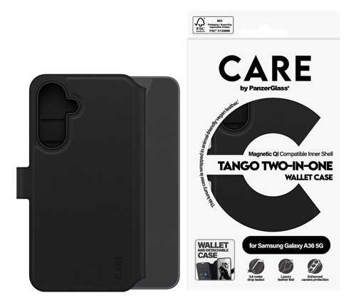 PanzerGlass Tango Two-in-One mobiele telefoon behuizingen 17 cm (6.7") Portemonneehouder Zwart