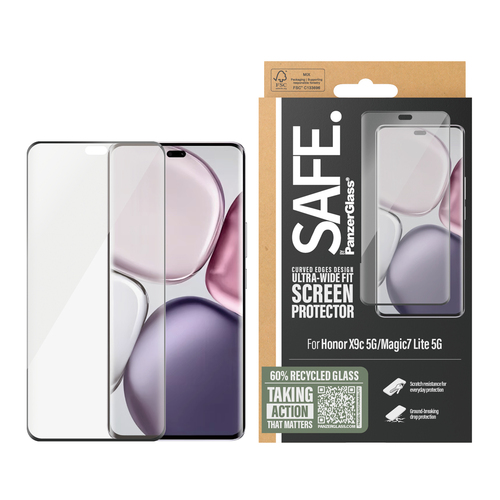 PanzerGlass SAFE. by ® Screen Protector Honor X9c 5G | Magic7 Lite 5G | Ultra-Wide Fit Doorzichtige schermbeschermer 1 stuk(s)