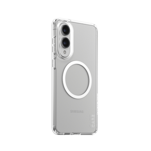 PanzerGlass CARE by ® Flagship Case Transparent Urban Combat w. White Qi Compatible Samsung S25 Edge mobiele telefoon behuizingen Hoes Transparant