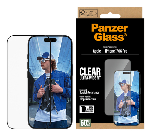 PanzerGlass PG30687 scherm- & rugbeschermer voor mobiele telefoons Doorzichtige schermbeschermer Apple 1 stuk(s)