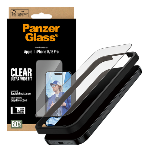 PanzerGlass PG30687 scherm- & rugbeschermer voor mobiele telefoons Doorzichtige schermbeschermer Apple 1 stuk(s)