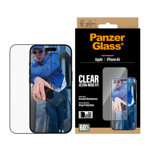 PanzerGlass ® Screen Protector iPhone Air | Ultra-Wide Fit w. EasyAligner Doorzichtige schermbeschermer Apple 1 stuk(s)