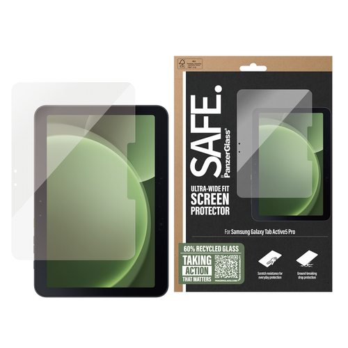 PanzerGlass SAFE. by ® Screen Protector Samsung Galaxy Tab Active5 Pro | Ultra-Wide Fit Doorzichtige schermbeschermer 1 stuk(s)