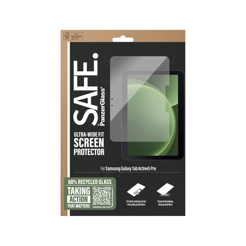 PanzerGlass SAFE. by ® Screen Protector Samsung Galaxy Tab Active5 Pro | Ultra-Wide Fit Doorzichtige schermbeschermer 1 stuk(s)