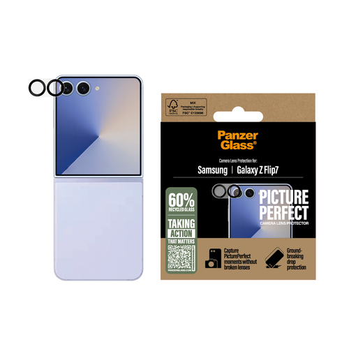 PanzerGlass ® PicturePerfect Camera Lens Protector Samsung Galaxy Z Flip7 Doorzichtige schermbeschermer 1 stuk(s)