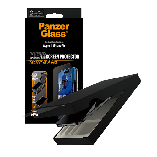 PanzerGlass ® Screen Protector iPhone Air | Ultra-Wide Fit w. FASTFIT IN-A-BOX Doorzichtige schermbeschermer Apple 1 stuk(s)