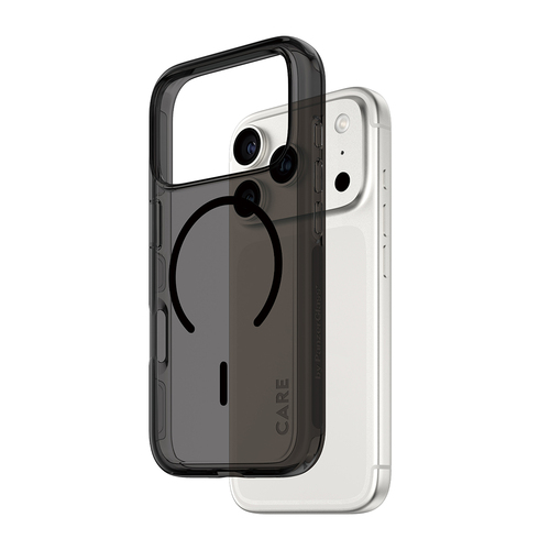 PanzerGlass CARE™ by ® Smokey Case w. Black MagSafe iPhone 18 Pro | 17 Pro mobiele telefoon behuizingen Hoes Zwart