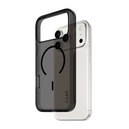 PanzerGlass CARE™ by ® Smokey Case w. Black MagSafe iPhone 18 Pro Max | 17 Pro Max mobiele telefoon behuizingen Hoes Zwart