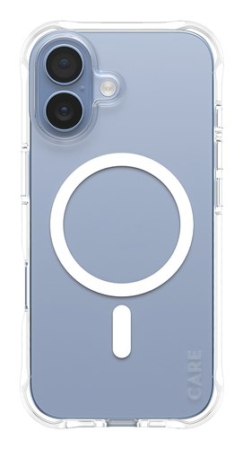 PanzerGlass CARE™ by ® Samba Case Transparent w. White MagSafe iPhone 17 mobiele telefoon behuizingen Hoes Transparant