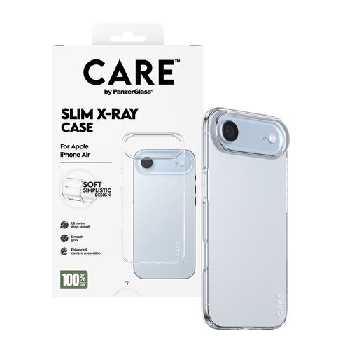 PanzerGlass CARE by ® Fashionable Case Transparent X-Ray Soft Basic iPhone Air mobiele telefoon behuizingen Hoes Transparant