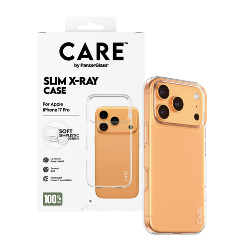 PanzerGlass CARE™ by ® X-Ray Case iPhone 18 Pro | 17 Pro mobiele telefoon behuizingen Hoes Transparant