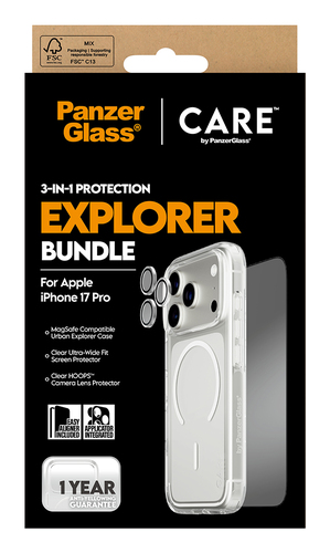 PanzerGlass ® | CARE by ® 3-in-1 Flagship Explorer Bundle iPhone 17 Pro Doorzichtige schermbeschermer Apple 1 stuk(s)