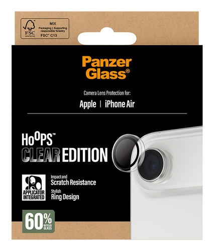 PanzerGlass ® Hoops® Camera Lens Protector Transparent iPhone Air Doorzichtige schermbeschermer Apple 1 stuk(s)