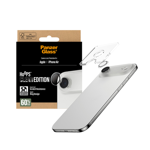 PanzerGlass ® Hoops® Camera Lens Protector Transparent iPhone Air Doorzichtige schermbeschermer Apple 1 stuk(s)