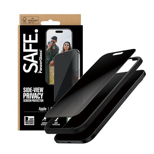 PanzerGlass SAFE. by ® 2-Way Privacy Screen Protector iPhone Air | Ultra-Wide Fit w. EasyAligner Doorzichtige schermbeschermer Apple 1 stuk(s)