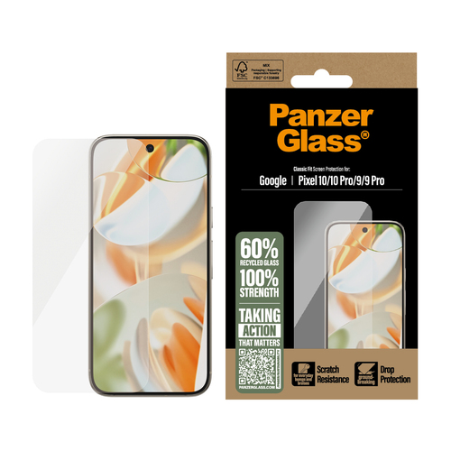 PanzerGlass ® Screen Protector Google Pixel 10 | 10 Pro 5G | 9 5G | 9 Pro 5G | Classic Fit Doorzichtige schermbeschermer 1 stuk(s)