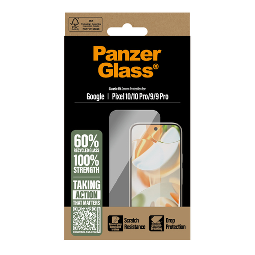 PanzerGlass ® Screen Protector Google Pixel 10 | 10 Pro 5G | 9 5G | 9 Pro 5G | Classic Fit Doorzichtige schermbeschermer 1 stuk(s)