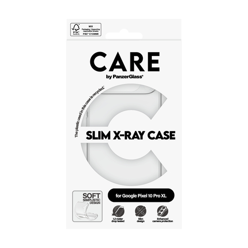 PanzerGlass CARE by ® Fashionable Case Transparent X-Ray Soft Basic Google Pixel 10 Pro XL mobiele telefoon behuizingen Hoes Transparant