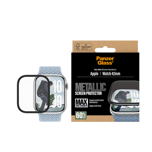PanzerGlass ® Screen Protector Metallic Apple Watch Series 11 | 10 | 42mm Doorzichtige schermbeschermer 1 stuk(s)