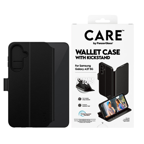 PanzerGlass CARE™ by ® Wallet Case w. Kickstand Samsung Galaxy A27 5G mobiele telefoon behuizingen 17 cm (6.7") Hoes Transparant