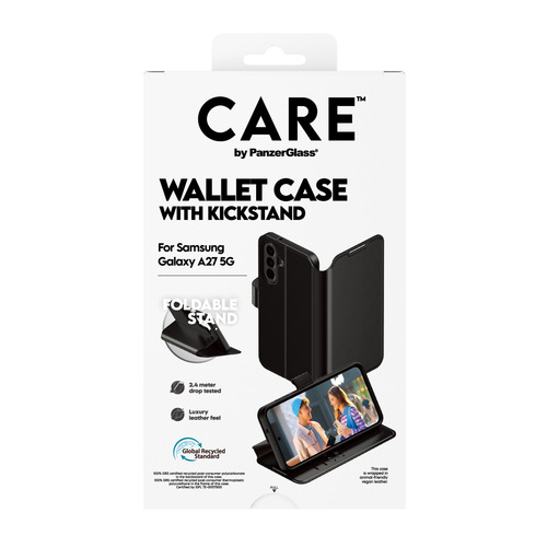 PanzerGlass CARE™ by ® Wallet Case w. Kickstand Samsung Galaxy A27 5G mobiele telefoon behuizingen 17 cm (6.7") Hoes Transparant