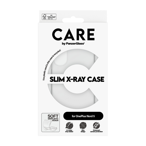 PanzerGlass CARE™ by ® X-Ray Case OnePlus Nord 5 mobiele telefoon behuizingen Hoes Transparant