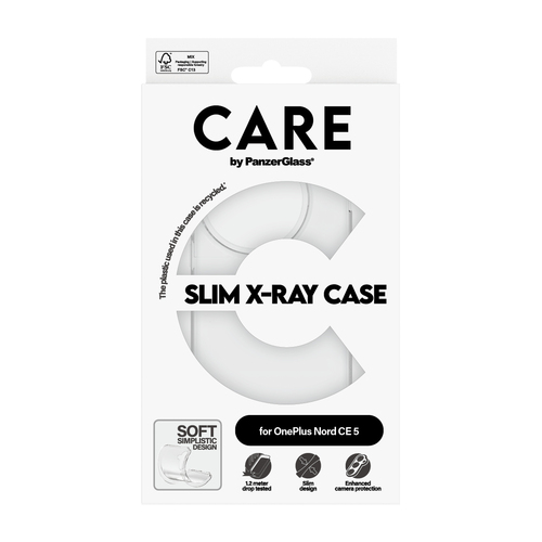 PanzerGlass CARE™ by ® X-Ray Case OnePlus Nord CE 5 mobiele telefoon behuizingen Hoes Transparant