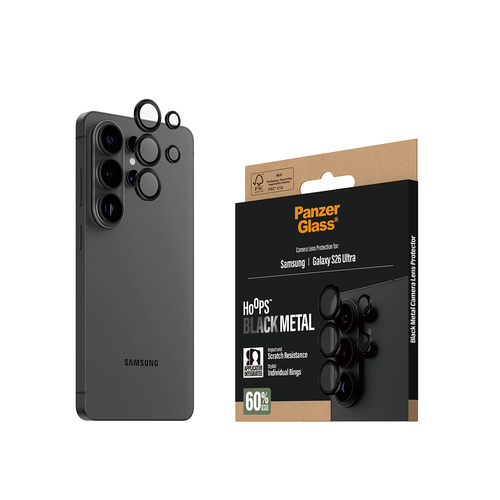 PanzerGlass ® Hoops® Camera Lens Protector Black Samsung Galaxy S26 Ultra Doorzichtige schermbeschermer 1 stuk(s)