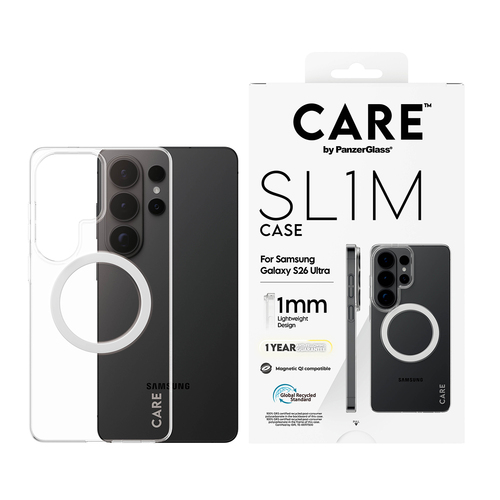 PanzerGlass CARE™ by ® SL1M Case Transparent w. Qi Samsung Galaxy S26 Ultra mobiele telefoon behuizingen 17,5 cm (6.9") Hoes Transparant
