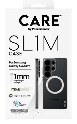 PanzerGlass CARE™ by ® SL1M Case Transparent w. Qi Samsung Galaxy S26 Ultra mobiele telefoon behuizingen 17,5 cm (6.9") Hoes Transparant
