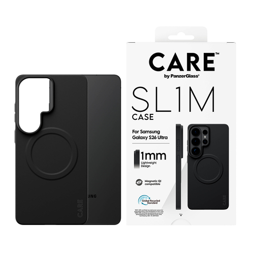 PanzerGlass CARE™ by ® SL1M Case Black w. Qi Samsung Galaxy S26 Ultra mobiele telefoon behuizingen 17,5 cm (6.9") Hoes Zwart