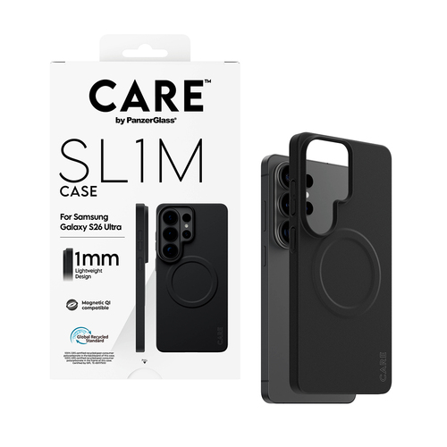 PanzerGlass CARE™ by ® SL1M Case Black w. Qi Samsung Galaxy S26 Ultra mobiele telefoon behuizingen 17,5 cm (6.9") Hoes Zwart