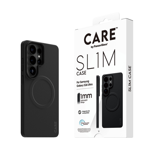 PanzerGlass CARE™ by ® SL1M Case Black w. Qi Samsung Galaxy S26 Ultra mobiele telefoon behuizingen 17,5 cm (6.9") Hoes Zwart