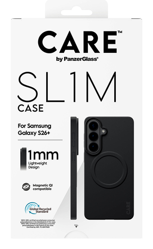 PanzerGlass CARE™ by ® SL1M Case Black w. Qi Samsung Galaxy S26+ mobiele telefoon behuizingen 17 cm (6.7") Hoes Zwart