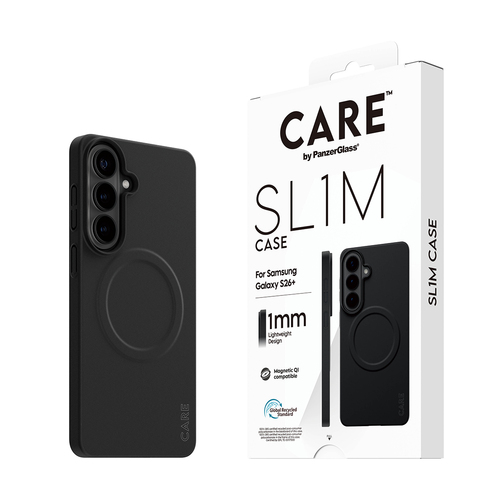 PanzerGlass CARE™ by ® SL1M Case Black w. Qi Samsung Galaxy S26+ mobiele telefoon behuizingen 17 cm (6.7") Hoes Zwart
