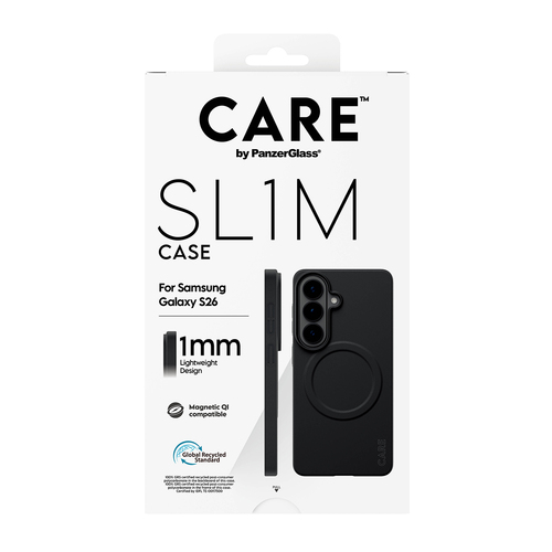 PanzerGlass CARE™ by ® SL1M Case Black w. Qi Samsung Galaxy S26 mobiele telefoon behuizingen 16 cm (6.3") Hoes Zwart