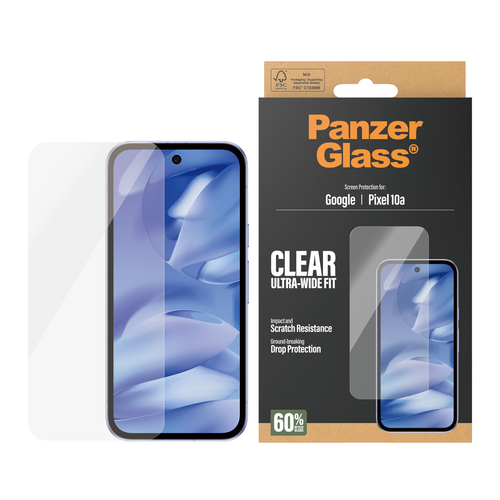 PanzerGlass ® Screen Protector Google Pixel 10a 5G | Ultra-Wide Fit Doorzichtige schermbeschermer 1 stuk(s)