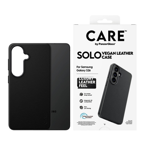 PanzerGlass CARE™ by ® Solo Case Black w. Qi Samsung Galaxy S26 mobiele telefoon behuizingen 16 cm (6.3") Hoes Zwart