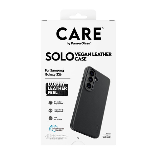 PanzerGlass CARE™ by ® Solo Case Black w. Qi Samsung Galaxy S26 mobiele telefoon behuizingen 16 cm (6.3") Hoes Zwart