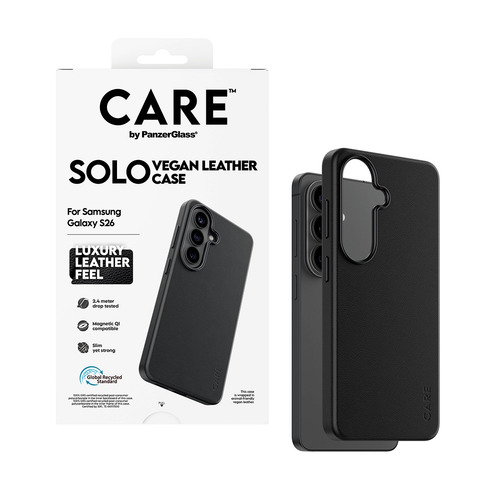 PanzerGlass CARE™ by ® Solo Case Black w. Qi Samsung Galaxy S26 mobiele telefoon behuizingen 16 cm (6.3") Hoes Zwart