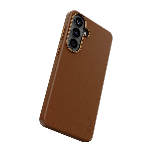 PanzerGlass CARE™ by ® Solo Case Brown w. Qi Samsung Galaxy S26+ mobiele telefoon behuizingen Hoes Bruin