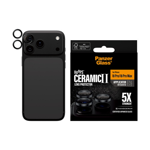PanzerGlass ® Hoops® Ceramic Camera Lens Protector iPhone 18 Pro | 18 Pro Max Doorzichtige schermbeschermer 1 stuk(s)