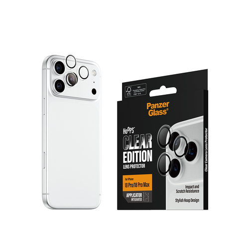 PanzerGlass ® Hoops® Camera Lens Protector Transparent iPhone 18 Pro | 18 Pro Max Doorzichtige schermbeschermer 1 stuk(s)